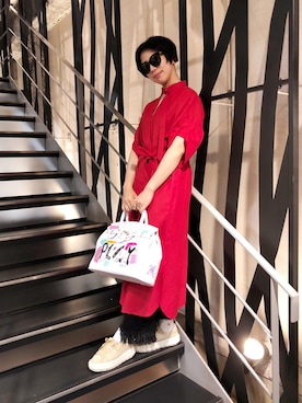 「guernika（ゲルニカ）のアイテム」を使った、なべさん（レディース・161cm）の夏コーディネート