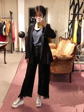 「ADDICT NOIR（アディクトノアー）のアイテム（ジャケット/アウター）」を使った、なべさん（レディース・161cm）の夏コーディネート