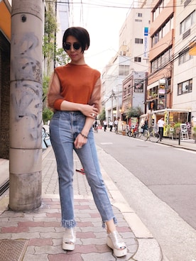 なべさん（レディース・161cm）の夏コーディネート