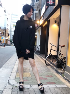 「roar（ロアー）のアイテム」を使った、なべさん（レディース・161cm）の夏コーディネート