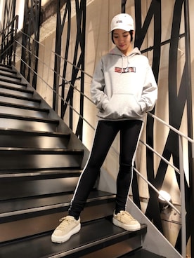 「ROYAL FLASH（ロイヤルフラッシュ）のアイテム（帽子）」を使った、なべさん（レディース・161cm）の夏コーディネート