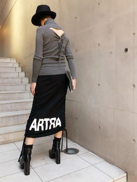 「roar（ロアー）のアイテム」を使った、なべさん（レディース・161cm）の秋コーディネート