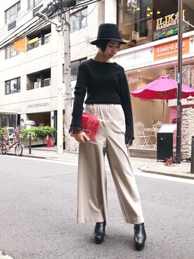 「ADDICT NOIR（アディクトノアー）のアイテム」を使った、なべさん（レディース・161cm）の秋コーディネート