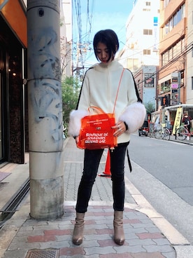 「SECOND LAB.（セカンド ラブ）のアイテム」を使った、なべさん（レディース・161cm）の秋コーディネート