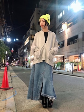 「ADDICT NOIR（アディクトノアー）のアイテム（ジャケット/アウター）」を使った、なべさん（レディース・161cm）の秋コーディネート