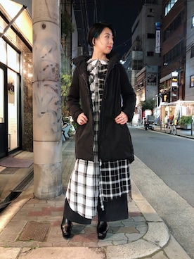 「ADD（アド）のアイテム」を使った、なべさん（レディース・161cm）の秋コーディネート