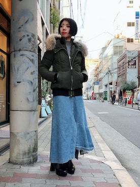 「Mackage（マッカージュ）のアイテム（ジャケット/アウター）」を使った、なべさん（レディース・161cm）の冬コーディネート