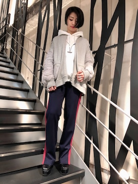 「ADDICT NOIR（アディクトノアー）のアイテム（ジャケット/アウター）」を使った、なべさん（レディース・161cm）の冬コーディネート