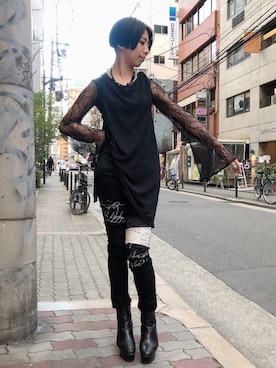 「gunda（ガンダ）のアイテム」を使った、なべさん（レディース・161cm）の冬コーディネート