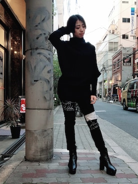 「FAGASSENT（ファガッセン）のアイテム」を使った、なべさん（レディース・161cm）の冬コーディネート