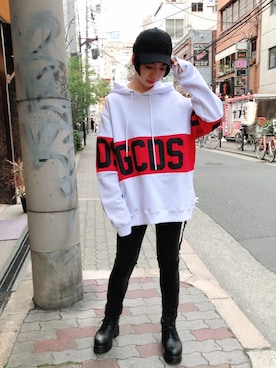 「GCDS」｜なべさん（レディース・161cm）の冬コーディネート