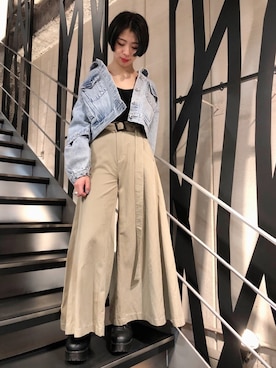 「ADDICT NOIR（アディクトノアー）のアイテム（ジャケット/アウター）」を使った、なべさん（レディース・161cm）の冬コーディネート