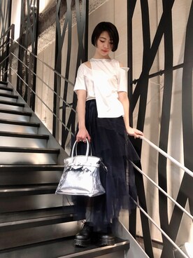 「ADDICT NOIR（アディクトノアー）のアイテム」を使った、なべさん（レディース・161cm）の春コーディネート