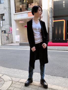 「ロングジャケット」｜なべさん（レディース・161cm）の春コーディネート