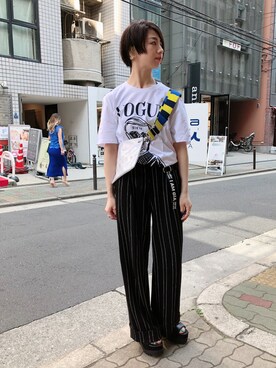 「ROYAL FLASH（ロイヤルフラッシュ）のアイテム（バッグ）」を使った、なべさん（レディース・161cm）の春コーディネート