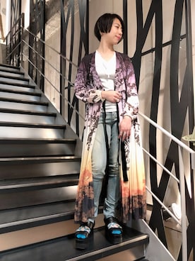 「スキニーデニム」｜「アイテム（ワンピース/ドレス）」を使った、なべさん（レディース・161cm）の春コーディネート