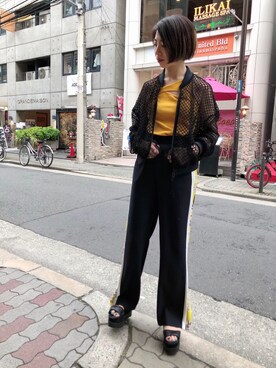 「ADDICT NOIR（アディクトノアー）のアイテム」を使った、なべさん（レディース・161cm）の春コーディネート