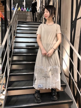 「ADDICT NOIR（アディクトノアー）のアイテム」を使った、なべさん（レディース・160cm）の夏コーディネート