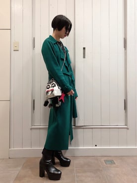 「ROYAL FLASH（ロイヤルフラッシュ）のアイテム（バッグ）」を使った、なべさん（レディース・161cm）の秋コーディネート