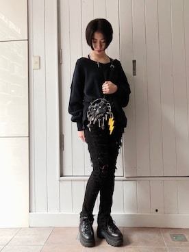 「FAGASSENT（ファガッセン）のアイテム」を使った、なべさん（レディース・161cm）の秋コーディネート