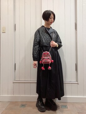 「ADDICT NOIR（アディクトノアー）のアイテム（ジャケット/アウター）」を使った、なべさん（レディース・161cm）の秋コーディネート