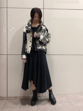 「ADDICT NOIR（アディクトノアー）のアイテム」を使った、なべさん（レディース・161cm）の秋コーディネート