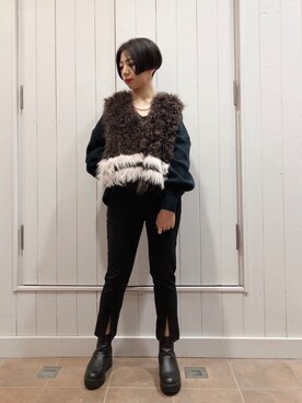 「ADDICT NOIR（アディクトノアー）のアイテム」を使った、なべさん（レディース・161cm）の秋コーディネート