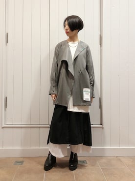 「KMRii（ケムリ）のアイテム」を使った、なべさん（レディース・161cm）の秋コーディネート