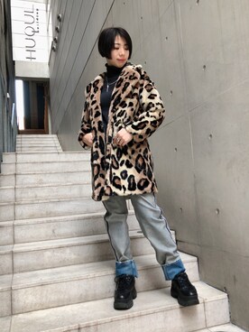 「ROYAL FLASH（ロイヤルフラッシュ）のアイテム（その他アウター）」を使った、なべさん（レディース・161cm）の冬コーディネート