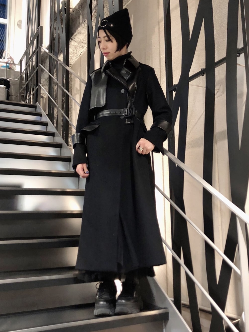 【AULA】レザー コンビネーション コート 0 AULA（アウラ）の「【AULA】レザー コンビネーション コート（その他