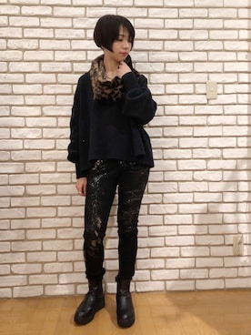 「FAGASSENT（ファガッセン）のアイテム」を使った、なべさん（レディース・161cm）の冬コーディネート