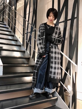 「AULA（アウラ）のアイテム（パンツ）」を使った、なべさん（レディース・161cm）の冬コーディネート