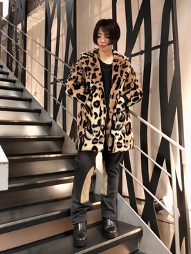 「ROYAL FLASH（ロイヤルフラッシュ）のアイテム（その他アウター）」を使った、なべさん（レディース・161cm）の冬コーディネート