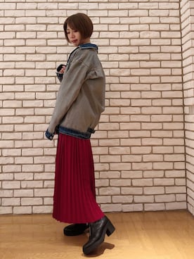 「ROYAL FLASH（ロイヤルフラッシュ）のアイテム（ジャケット/アウター）」を使った、なべさん（レディース・161cm）の冬コーディネート
