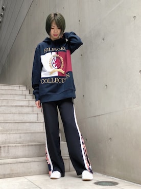 「2STAR（ツースター）のアイテム」を使った、なべさん（レディース・161cm）の冬コーディネート