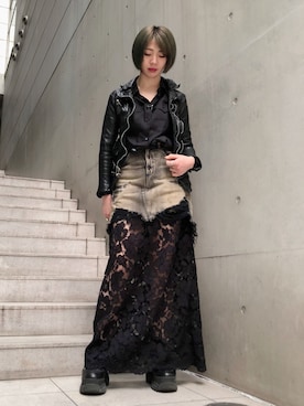 「roarguns（ロアーガンズ）のアイテム」を使った、なべさん（レディース・161cm）の冬コーディネート