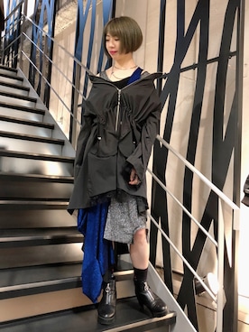 「ADDICT NOIR（アディクトノアー）のアイテム（ジャケット/アウター）」を使った、なべさん（レディース・161cm）の冬コーディネート