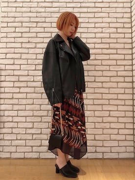 「AULA（アウラ）のアイテム（ワンピース/ドレス）」を使った、なべさん（レディース・161cm）の春コーディネート