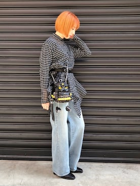 「ADDICT NOIR（アディクトノアー）のアイテム」を使った、なべさん（レディース・161cm）の春コーディネート