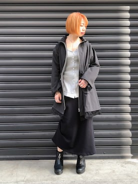 「ADDICT NOIR（アディクトノアー）のアイテム（ジャケット/アウター）」を使った、なべさん（レディース・161cm）の春コーディネート