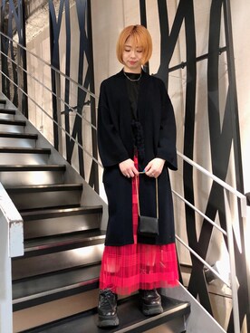 「roarguns（ロアーガンズ）のアイテム」を使った、なべさん（レディース・161cm）の春コーディネート