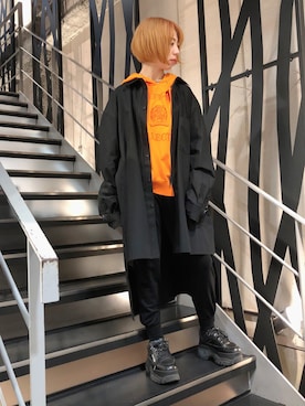 「roarguns（ロアーガンズ）のアイテム」を使った、なべさん（レディース・161cm）の春コーディネート