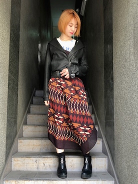 「ROYAL FLASH（ロイヤルフラッシュ）のアイテム（ジャケット/アウター）」を使った、なべさん（レディース・161cm）の春コーディネート
