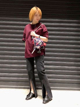 「ROYAL FLASH（ロイヤルフラッシュ）のアイテム（バッグ）」を使った、なべさん（レディース・161cm）の春コーディネート