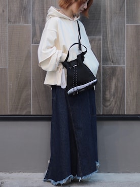 「OKERU（オケル）のアイテム」を使った、なべさん（レディース・161cm）の夏コーディネート