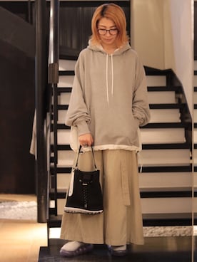 「OKERU（オケル）のアイテム」を使った、なべさん（レディース・161cm）の夏コーディネート