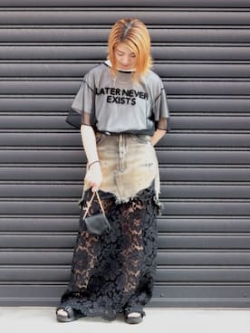 Maison MIHARAYASUHIRO/デニムレイヤードスカート MIHARA YASUHIRO/ミハラヤスヒロ】DENIM PANTS COMBNED SKIRT