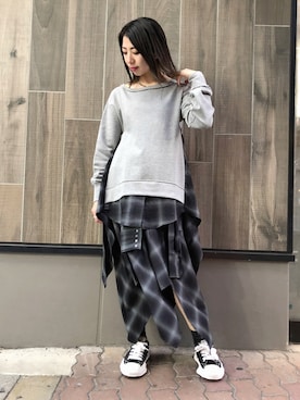 「ADDICT NOIR（アディクトノアー）のアイテム」を使った、なべさん（レディース・161cm）の秋コーディネート