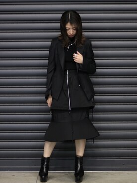「ADDICT NOIR（アディクトノアー）のアイテム（ジャケット/アウター）」を使った、なべさん（レディース・161cm）の秋コーディネート
