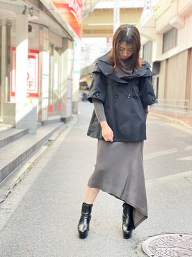 「ADDICT NOIR（アディクトノアー）のアイテム」を使った、なべさん（レディース・161cm）の秋コーディネート